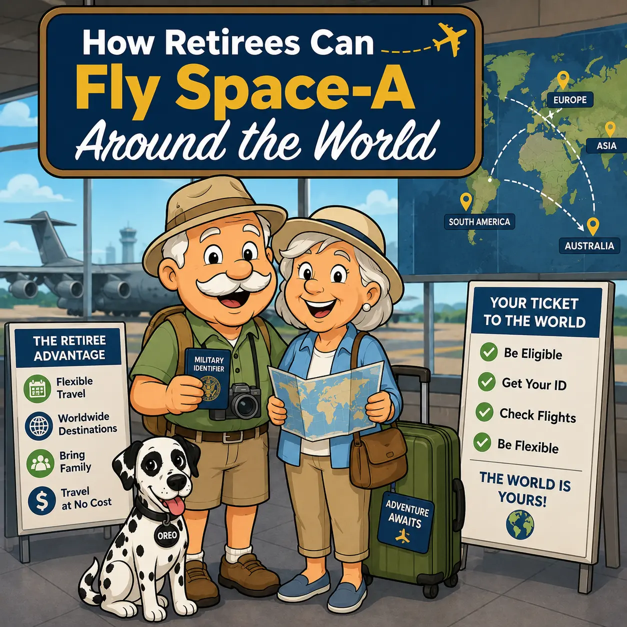 How Retirees Can Fly Space-A Around the World
